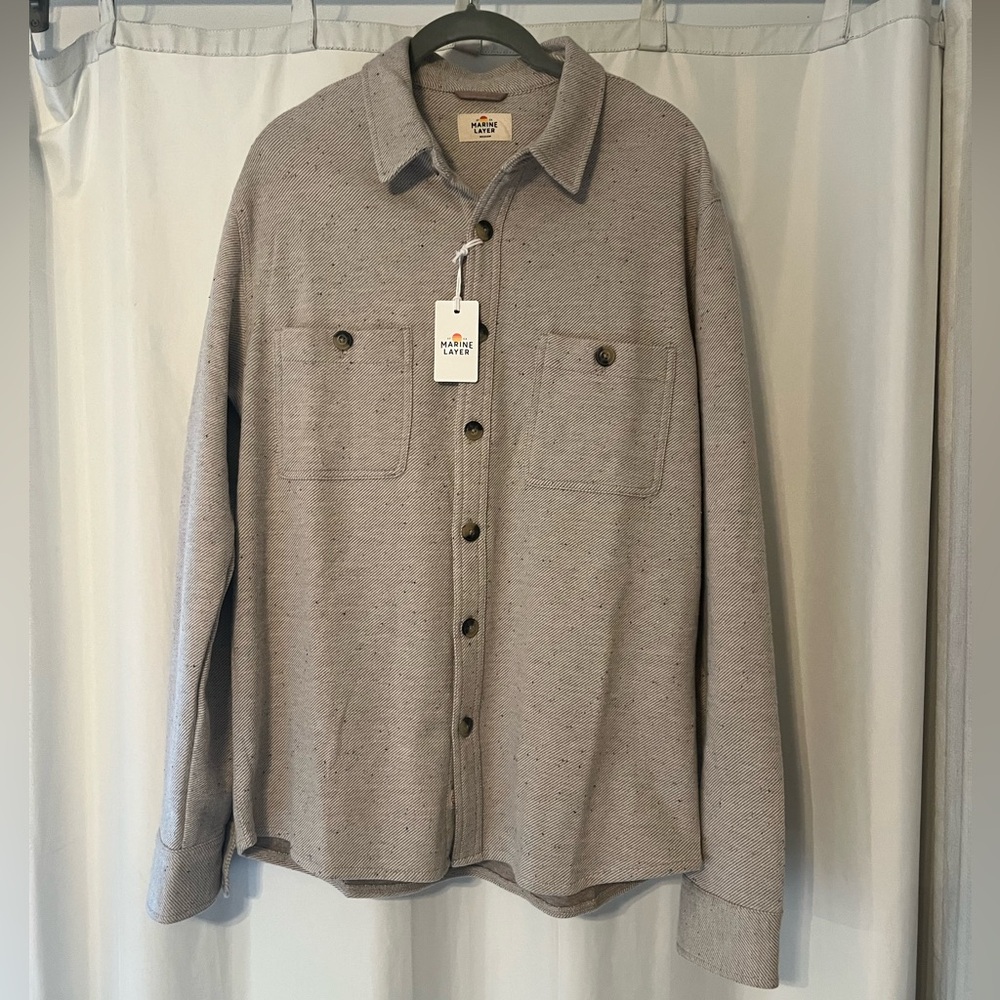 Men’s Marine layer Pacifica stretch twill shirt (NWT)